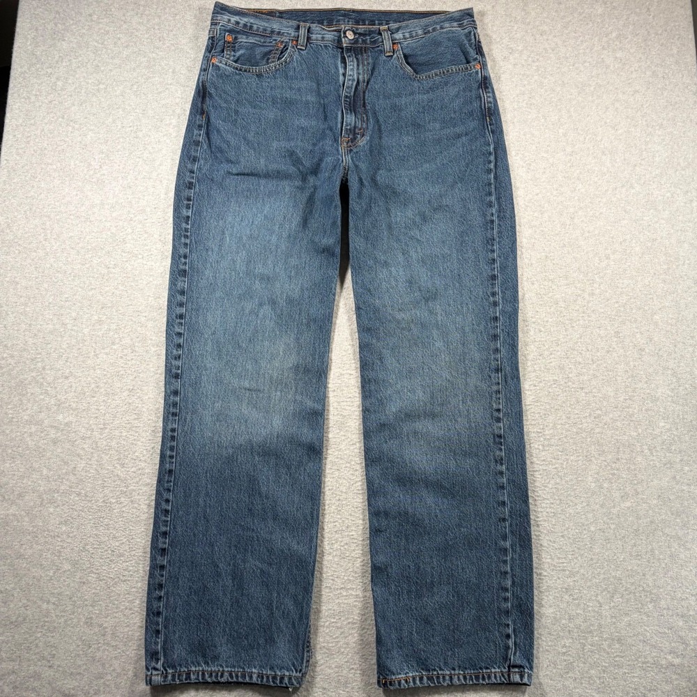 Levi's 565 Relaxed Straight Fit Jeans Men 36x34 (Fits 36x33) Blue Denim Pants